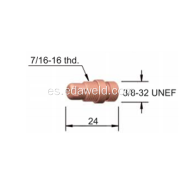 17CB20 Cuerpo de collar corto de soldadura Tig